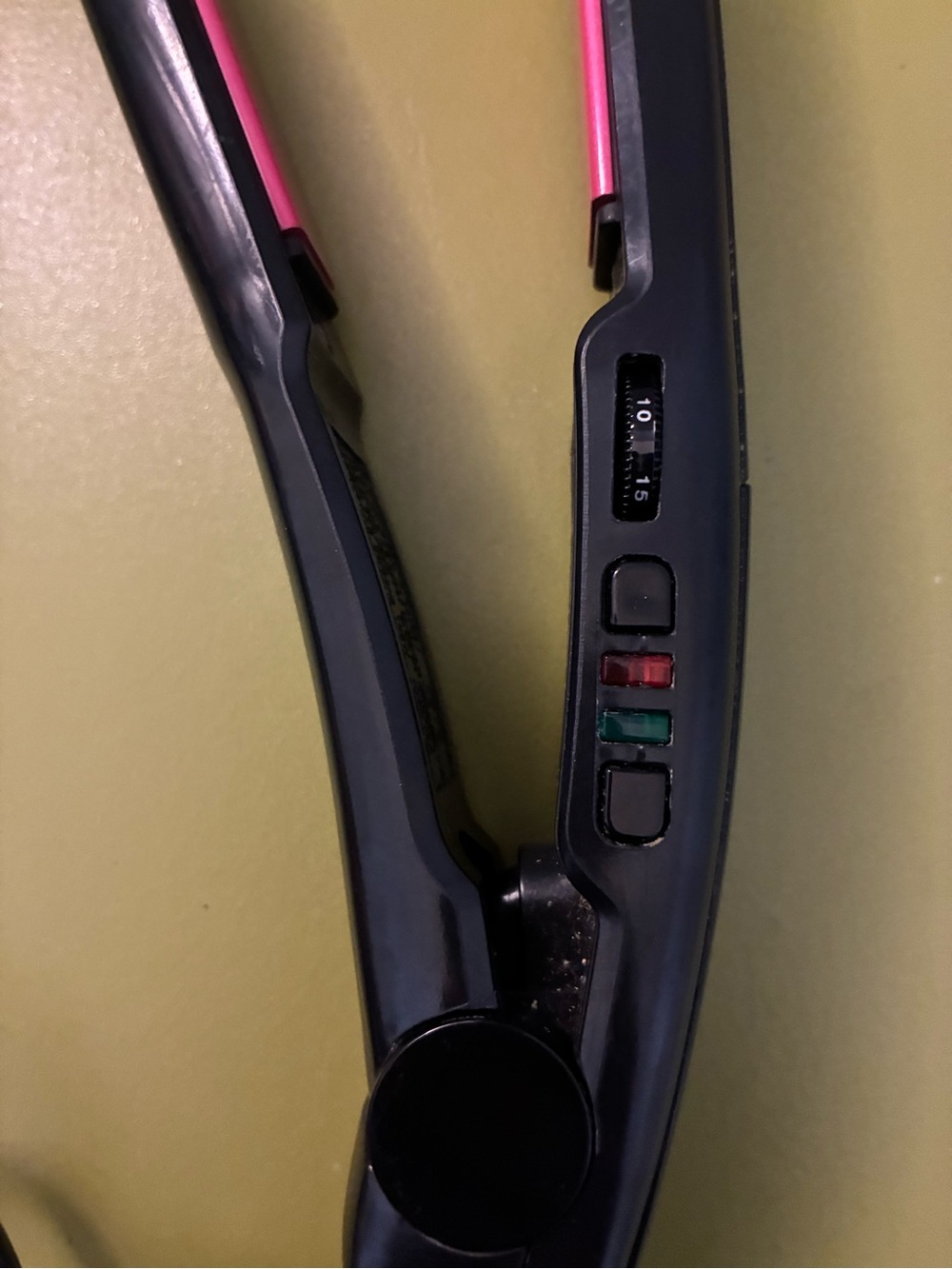 Black and Pink Hair Straightener Flat Iron